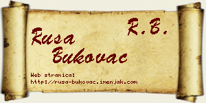 Rusa Bukovac vizit kartica